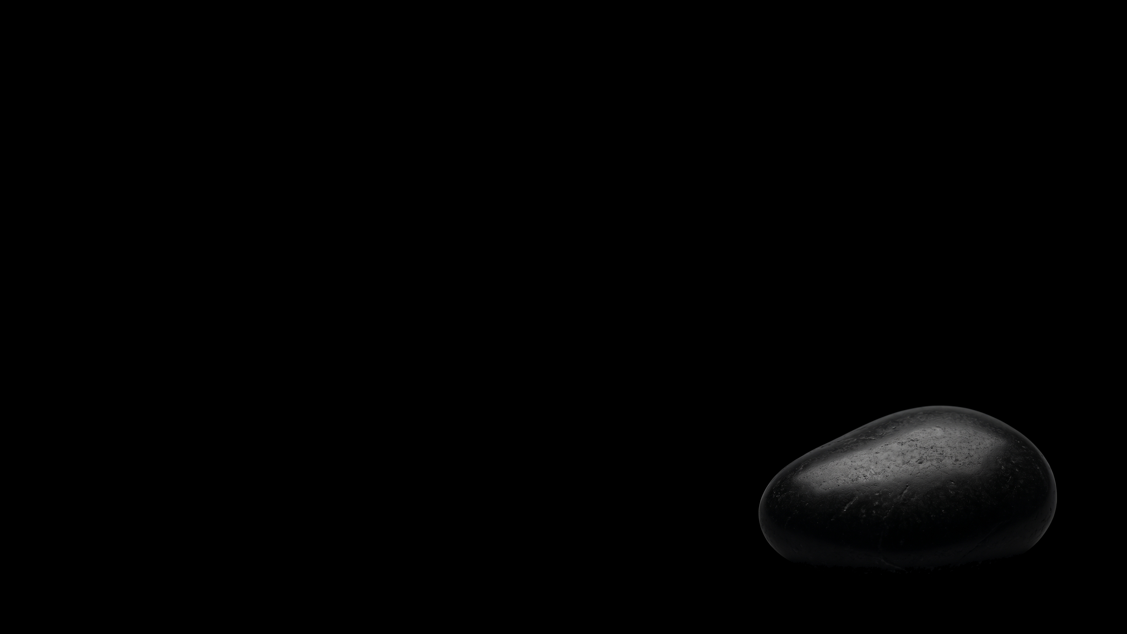 Black Zen Stone On Black Void 2
